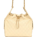 Medium 25 Hobo Bag Light Beige Caviar Antique Gold Hardware