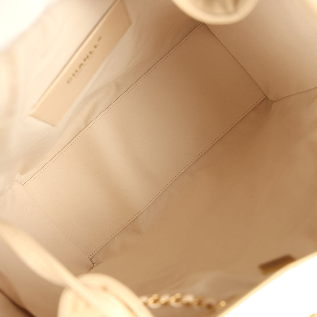 Medium 25 Hobo Bag Light Beige Caviar Antique Gold Hardware