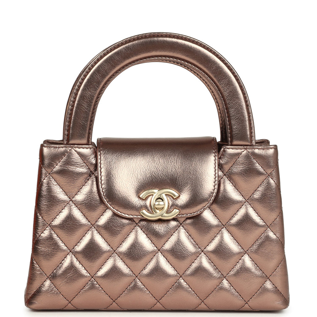 Chanel Small Kelly Shopper Metallic Bronze Calfskin Brushed Gold Hardware