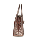 Small Kelly Shopper Metallic Bronze Calfskin Brushed Gold Hardware