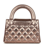Small Kelly Shopper Metallic Bronze Calfskin Brushed Gold Hardware