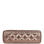 Small Kelly Shopper Metallic Bronze Calfskin Brushed Gold Hardware