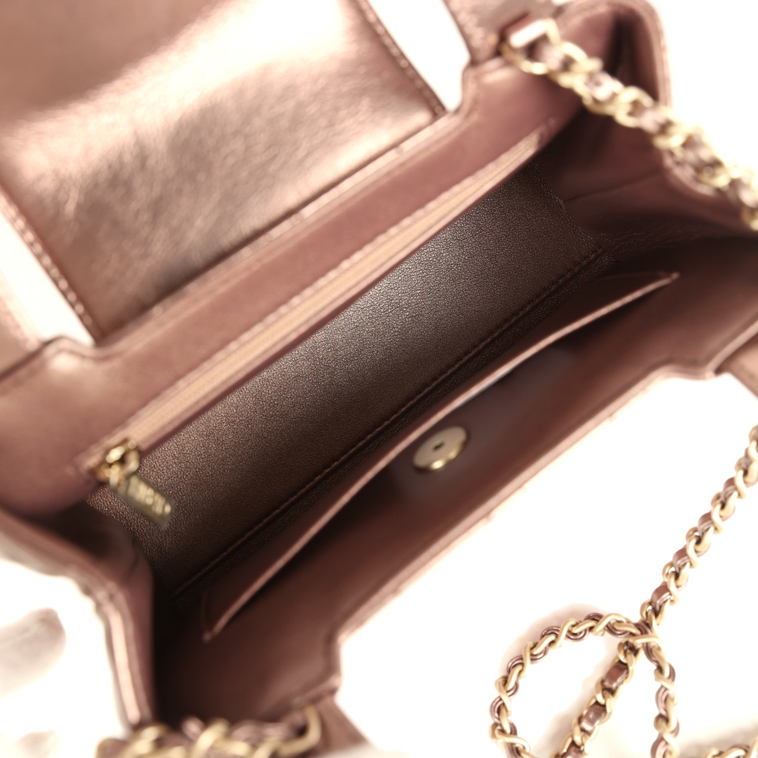 Chanel Small Kelly Shopper Metallic Bronze Calfskin Brushed Gold Hardware