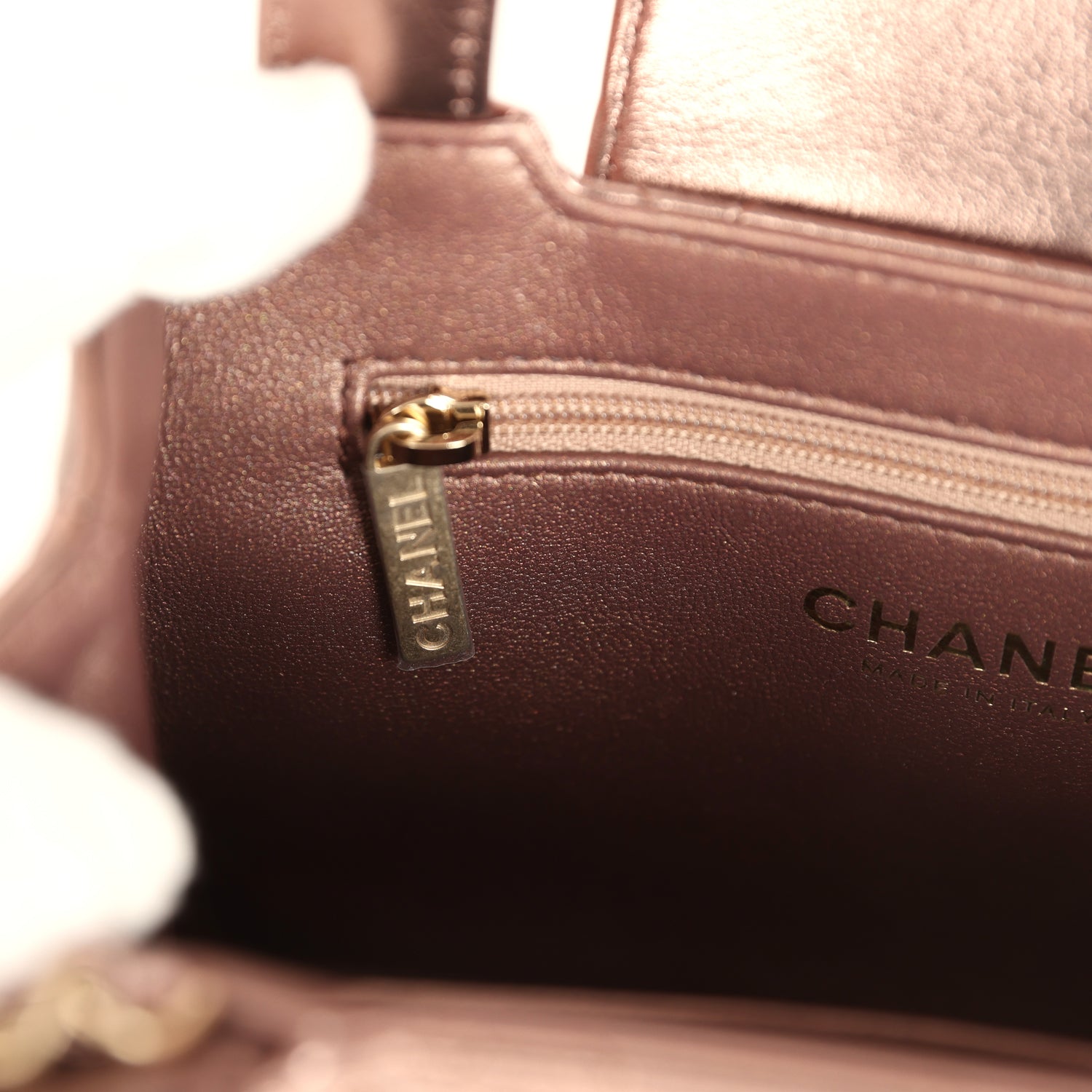 Chanel Small Kelly Shopper Metallic Bronze Calfskin Brushed Gold Hardware