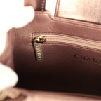 Small Kelly Shopper Metallic Bronze Calfskin Brushed Gold Hardware