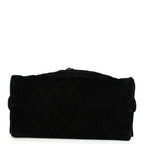 Medium 25 Hobo Bag Black Suede Antique Gold Hardware