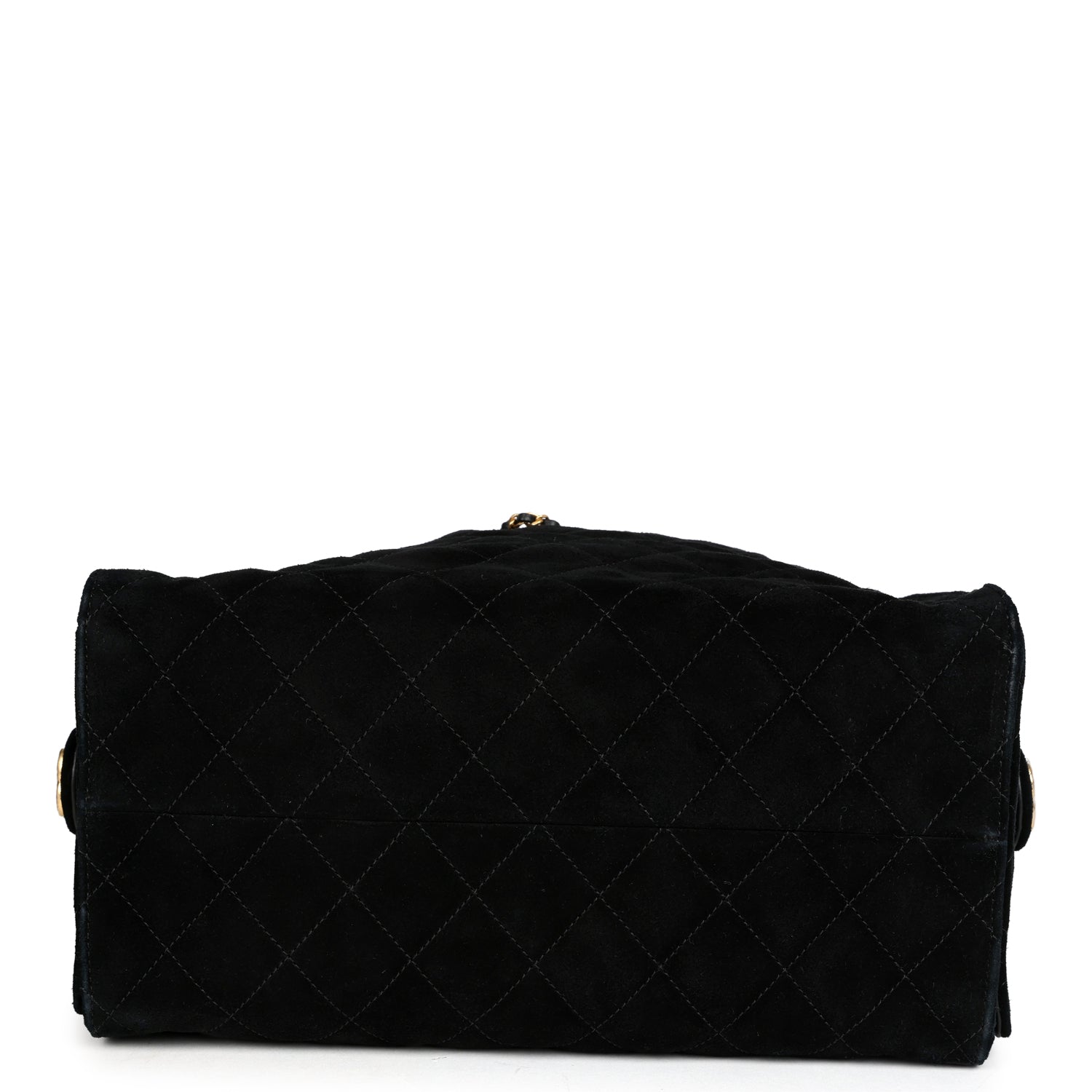 Medium 25 Hobo Bag Black Suede Antique Gold Hardware