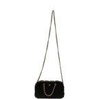 Mini Timeless Classic Barrel Bag with Chain Black Shearling Light Gold Hardware