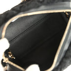 Mini Timeless Classic Barrel Bag with Chain Black Shearling Light Gold Hardware