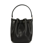 Mini Top Handle Bucket Bag with Chain Black Shiny Caviar Light Gold Hardware