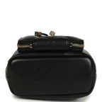 Mini Top Handle Bucket Bag with Chain Black Shiny Caviar Light Gold Hardware