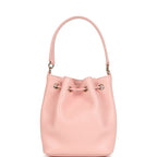 Mini Top Handle Bucket Bag with Chain Pink Shiny Caviar Light Gold Hardware