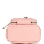 Mini Top Handle Bucket Bag with Chain Pink Shiny Caviar Light Gold Hardware