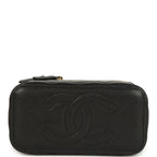 Small Classic Vanity Case Black Shiny Caviar Light Gold Hardware