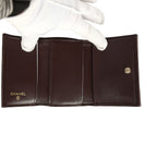 Small Classic Flap Wallet Dark Brown Shiny Caviar Light Gold Hardware