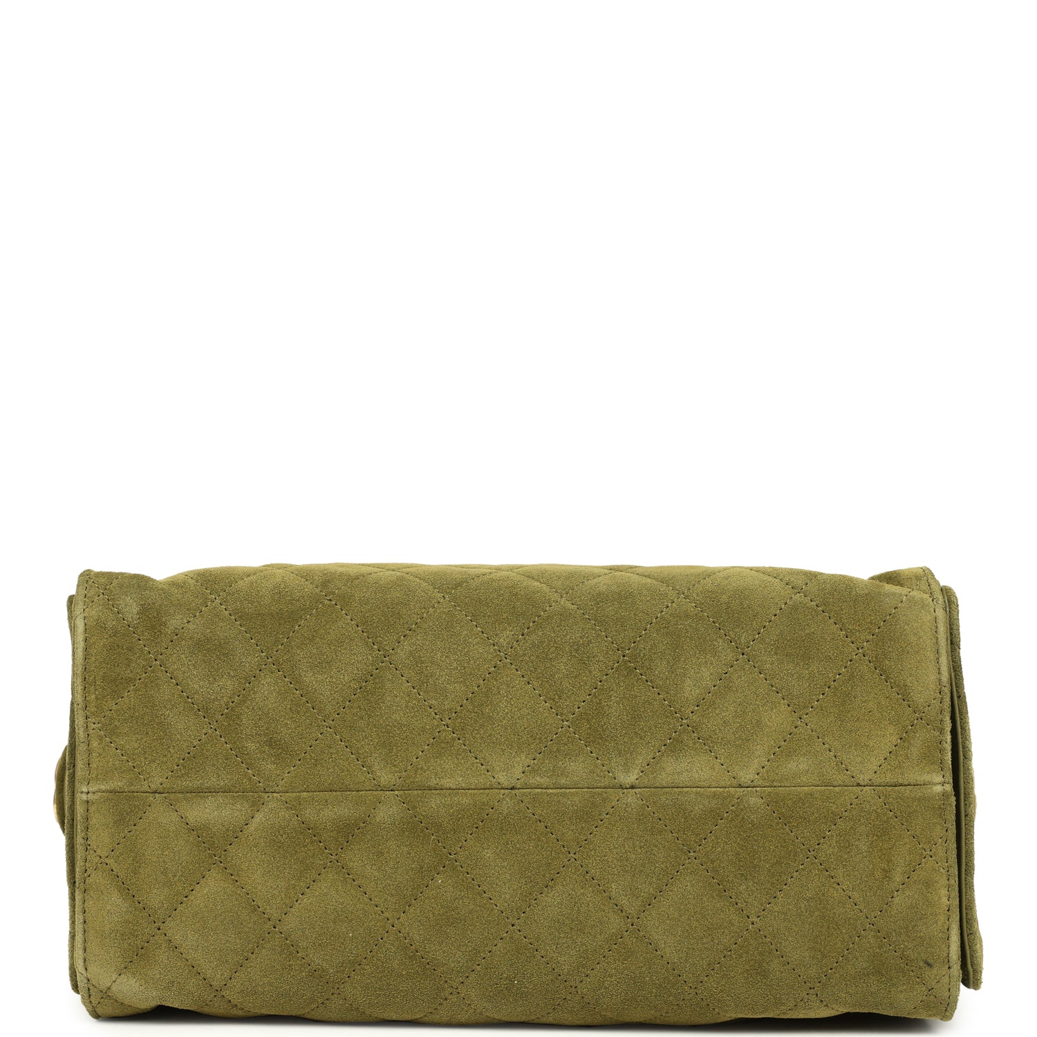 Medium 25 Hobo Bag Khaki Suede Antique Gold Hardware