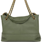 Small Coco Hobo Bag Khaki Calfskin Antique Gold Hardware