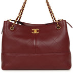 Small Coco Hobo Bag Burgundy Calfskin Antique Gold Hardware