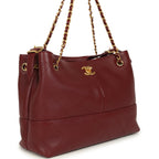 Small Coco Hobo Bag Burgundy Calfskin Antique Gold Hardware