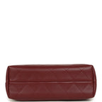 Small Coco Hobo Bag Burgundy Calfskin Antique Gold Hardware