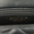 Mini Shearling Flap Bag Black Lambskin Brushed Gold Hardware