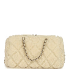 Mini Timeless Classic Barrel Bag with Chain Beige Shearling Light Gold Hardware