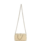 Mini Timeless Classic Barrel Bag with Chain Beige Shearling Light Gold Hardware