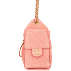 Mini 25 Hobo Bag Pink Suede Antique Gold Hardware