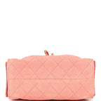 Mini 25 Hobo Bag Pink Suede Antique Gold Hardware