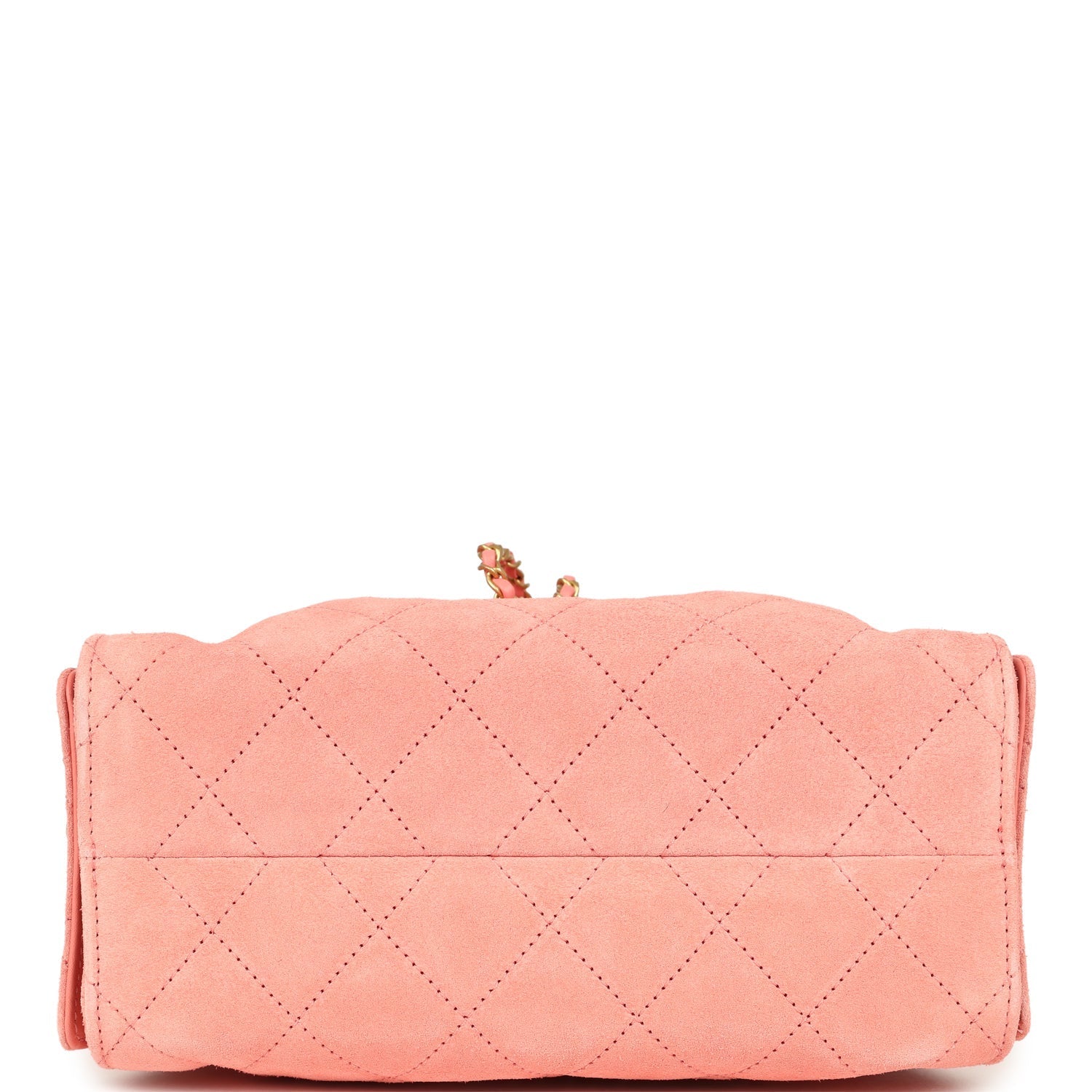 Mini 25 Hobo Bag Pink Suede Antique Gold Hardware