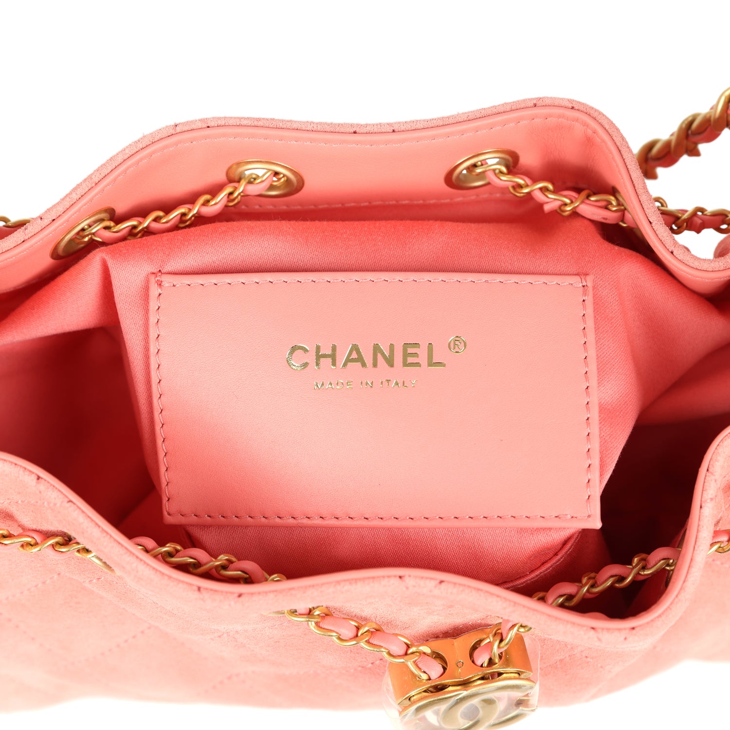 Mini 25 Hobo Bag Pink Suede Antique Gold Hardware