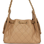 Mini 25 Hobo Bag Beige Caviar Antique Gold Hardware