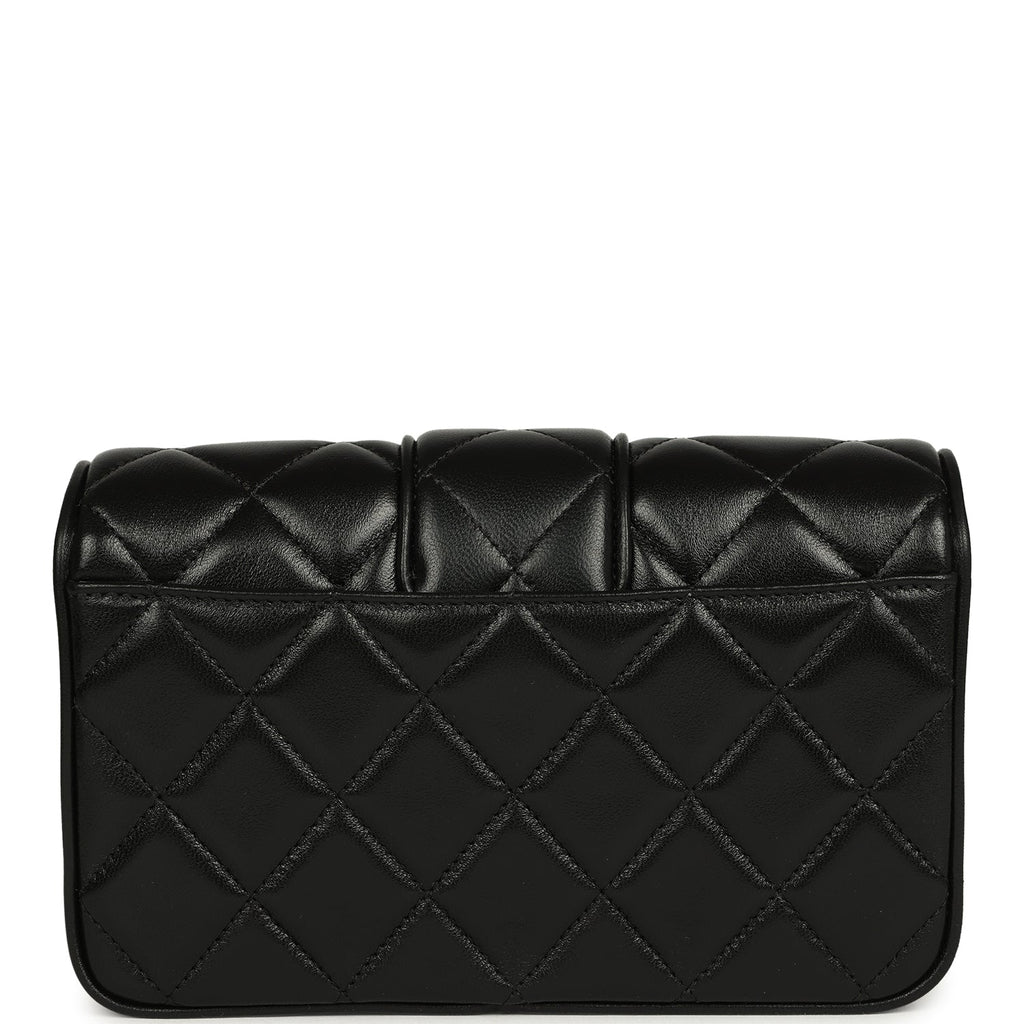 Mini Tab Flap Bag Black Lambskin Gold Hardware