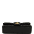 Mini Tab Flap Bag Black Lambskin Gold Hardware