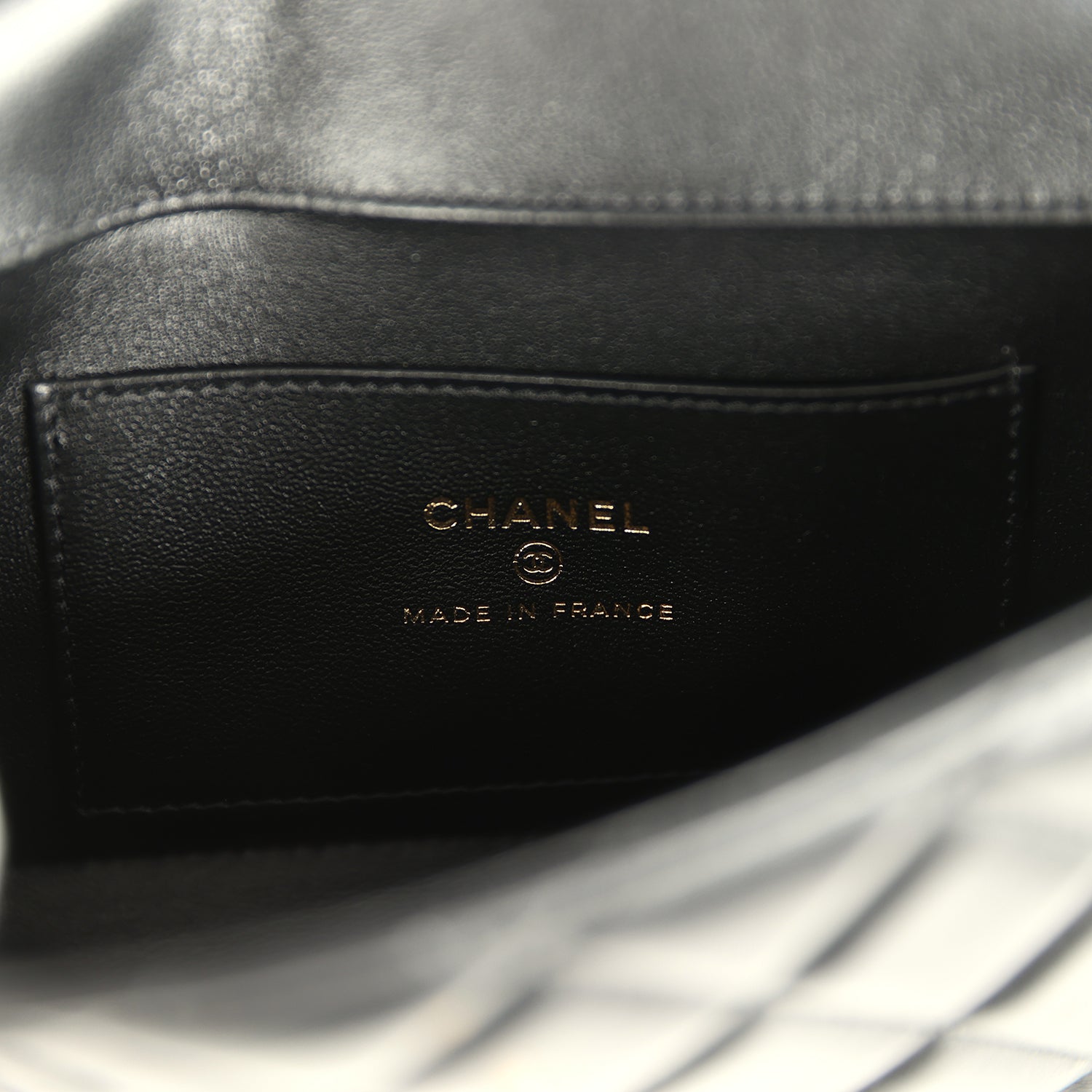 Mini Tab Flap Bag Black Lambskin Gold Hardware