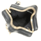 Mini Star Bag Charm Black Shiny Lambskin Light Gold Hardware