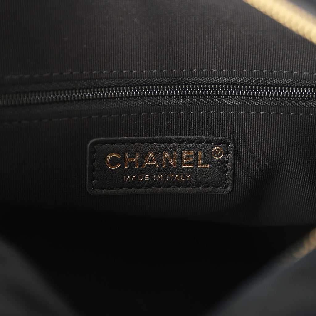 Small Bowling Bag Black Suede Antique Gold Hardware