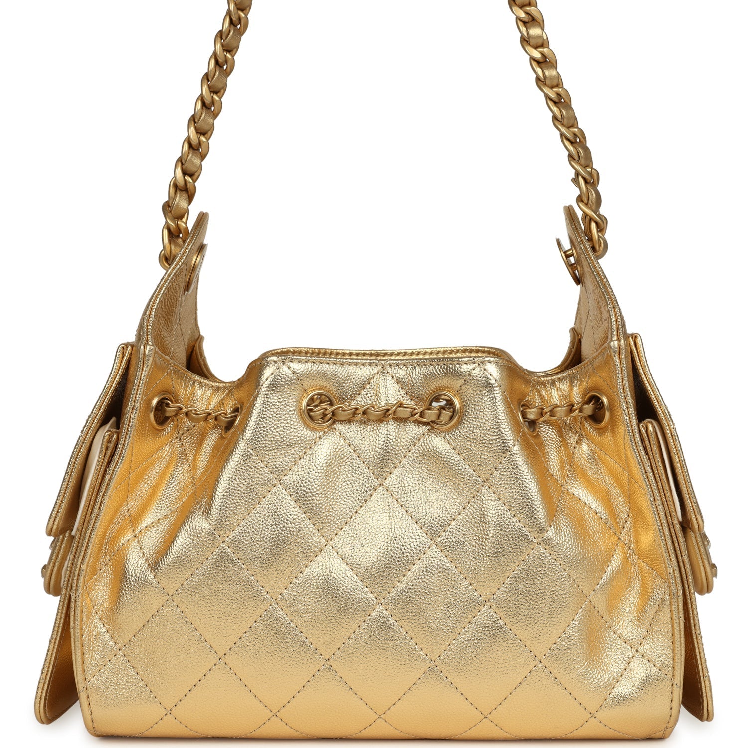 Mini 25 Hobo Bag Metallic Gold Caviar Caviar Antique Gold Hardware