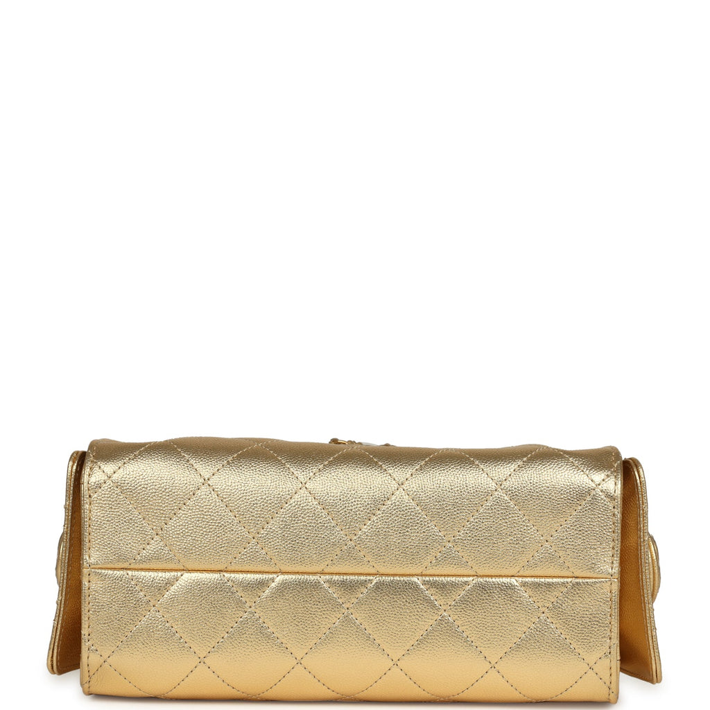Mini 25 Hobo Bag Metallic Gold Caviar Caviar Antique Gold Hardware