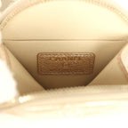 Round Clip-On Coin Purse and Airpod Pro Case Metallic Gold Goatskin Light Gold Hardware