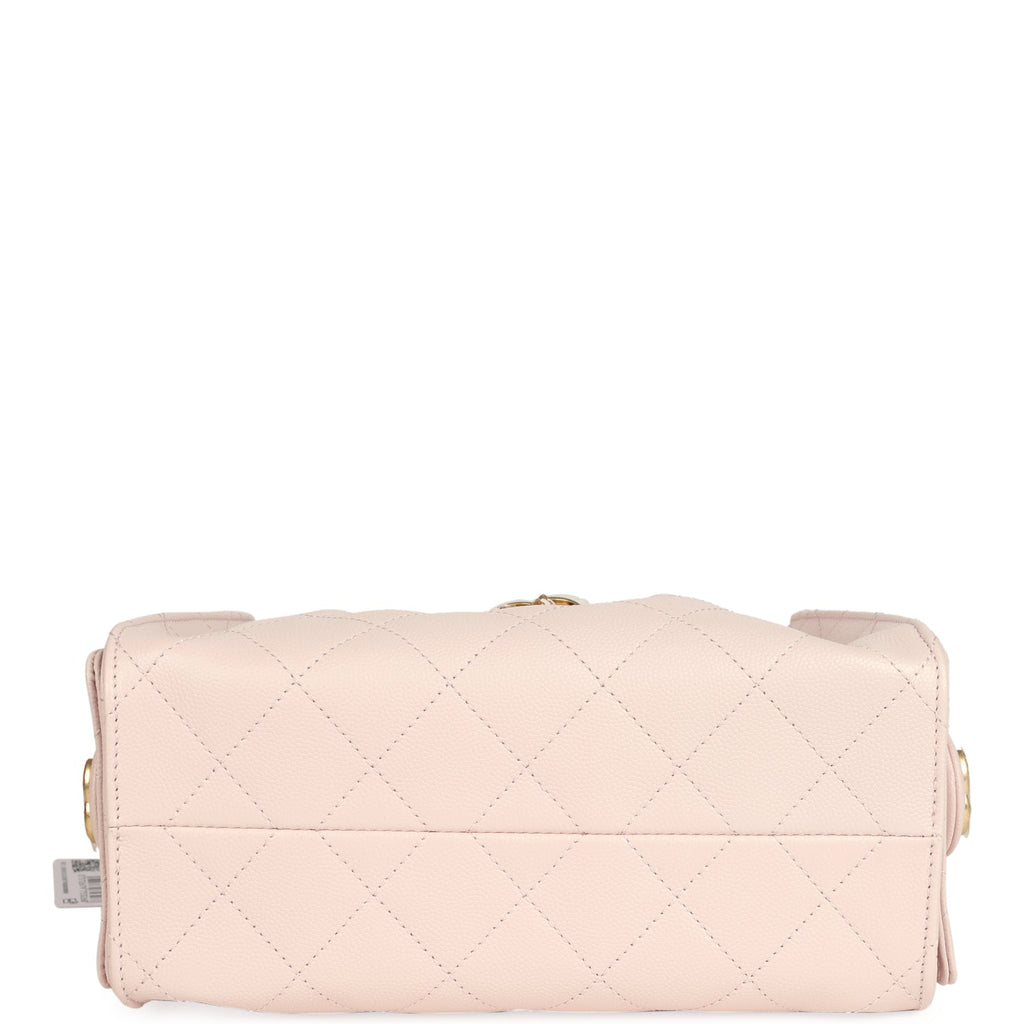 Mini 25 Hobo Bag Light Pink Caviar Antique Gold Hardware