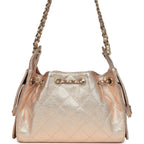 Mini 25 Hobo Bag Metallic Rose Gold Caviar Caviar Light Gold Hardware