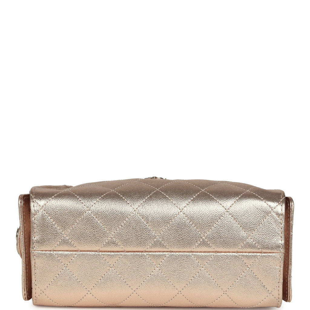 Mini 25 Hobo Bag Metallic Rose Gold Caviar Caviar Light Gold Hardware