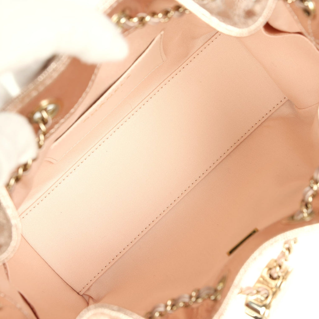 Mini 25 Hobo Bag Metallic Rose Gold Caviar Caviar Light Gold Hardware