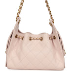 Mini 25 Hobo Bag Light Pink Caviar Antique Gold Hardware