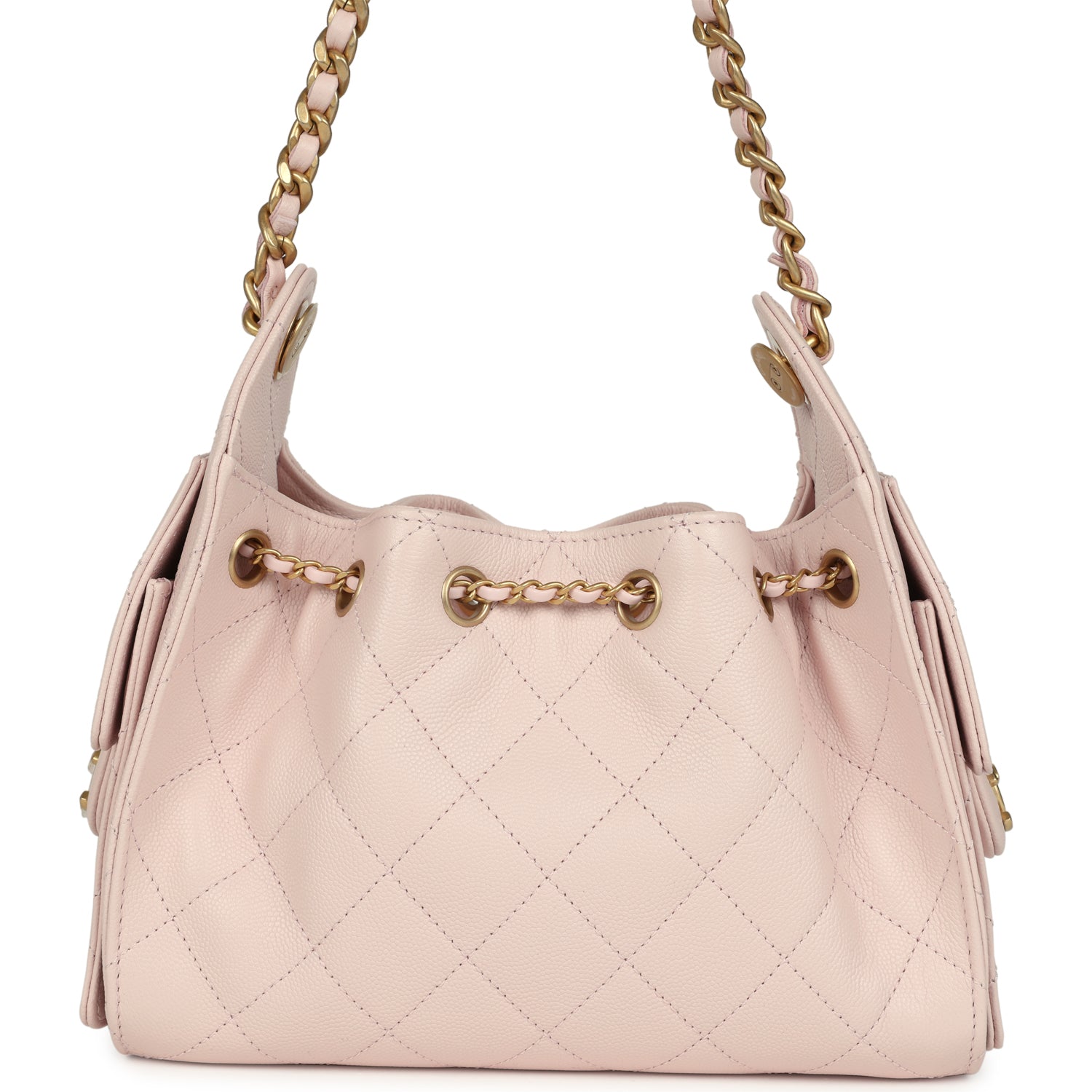 Mini 25 Hobo Bag Light Pink Caviar Antique Gold Hardware