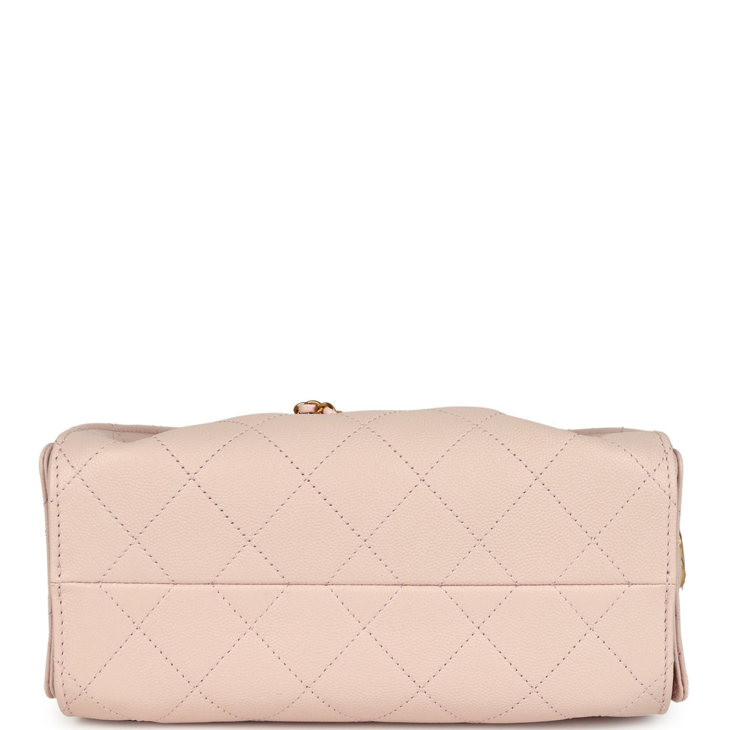 Mini 25 Hobo Bag Light Pink Caviar Antique Gold Hardware
