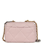 Medium 19 Flap Bag Light Pink Shiny Lambskin Mixed Metal Hardware