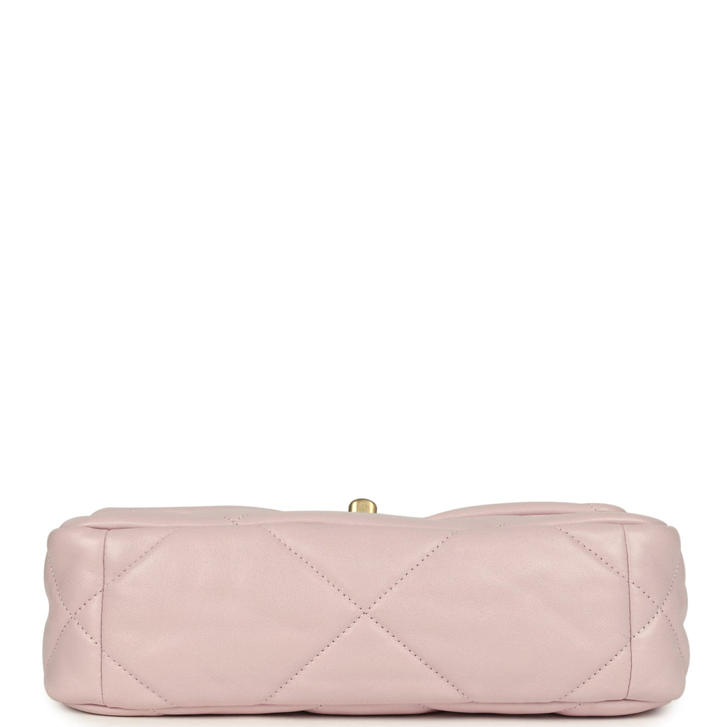Medium 19 Flap Bag Light Pink Shiny Lambskin Mixed Metal Hardware