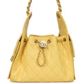 Small 25 Hobo Bag Yellow Caviar Antique Gold Hardware